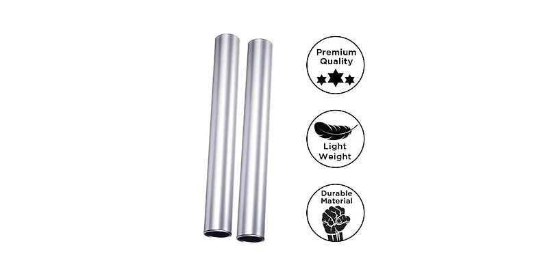 Aluminum Relay Baton Get The Winning Edge with Our Official Size, Lightweight, and Safe, Pack of 5