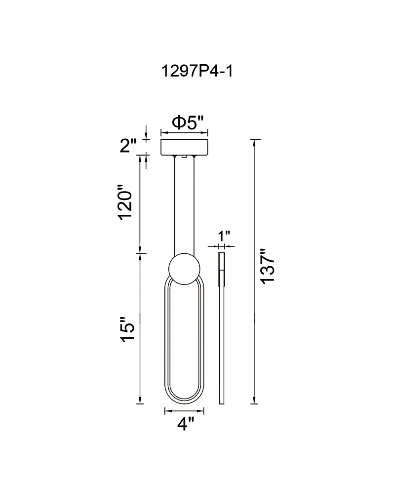 Cwi Lighting 17" Metal Pulley 4 in Led Mini Pendant