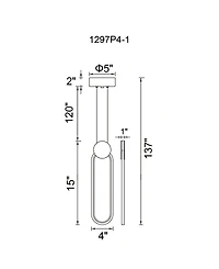 Cwi Lighting 17" Metal Pulley 4 in Led Mini Pendant