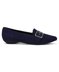 Anne Klein Women's Oakland Buckle Strap Knit Flats