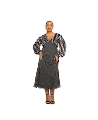 Fashion-szn Curve Women's Polka Dot Midi Dress