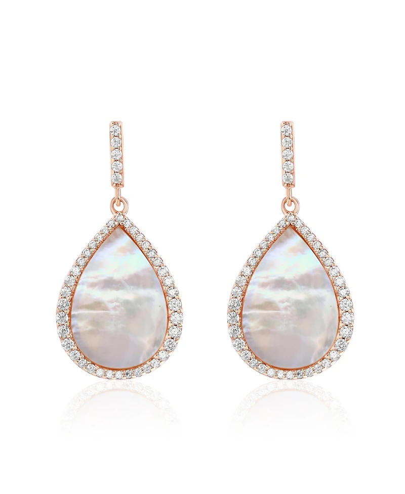 Suzy Levian Sterling Silver Cubic Zirconia Dangle Earrings