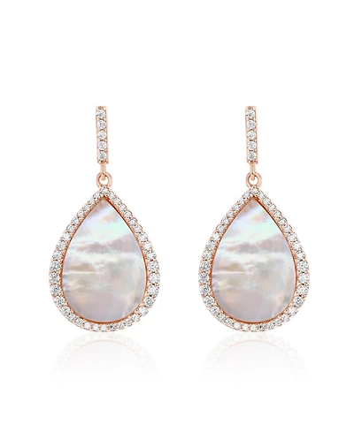 Suzy Levian Sterling Silver Cubic Zirconia Dangle Earrings