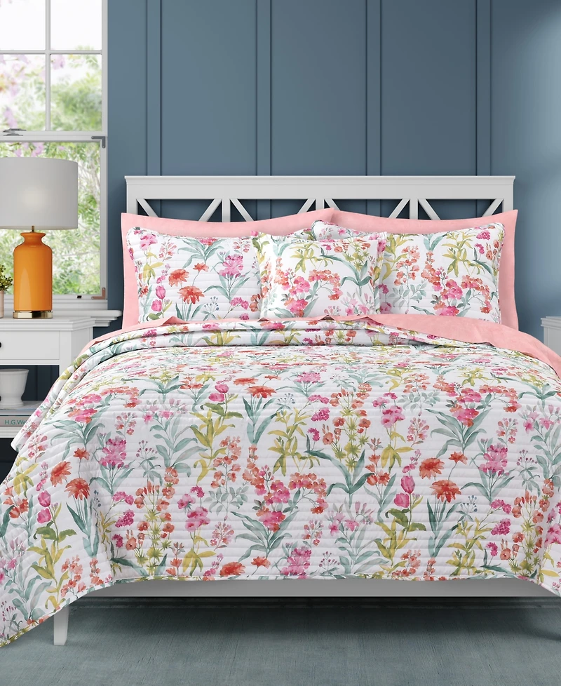 J by J Queen Bold Tallulah 3-Pc. Quilt Set, Full/Queen