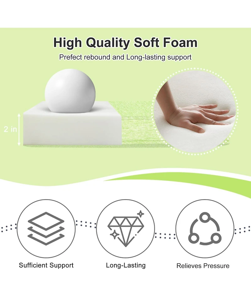 Aoodor Outdoor Dining Chair Cushions Set of 4, Waterproof Patio Furniture Seat Cushions, Outdoor Chair Pads with Ties, 18 x 19 inch