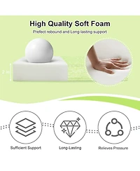 Aoodor Outdoor Dining Chair Cushions Set of 4, Waterproof Patio Furniture Seat Cushions, Outdoor Chair Pads with Ties, 18 x 19 inch