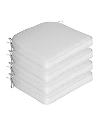 Aoodor Outdoor Dining Chair Cushions Set of 4, Waterproof Patio Furniture Seat Cushions, Pads with Ties, 18 x 19 inch
