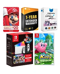 Nintendo Switch Oled Console Mario Kart 8 Bundle with Kirby and the Forgotten Land, Nintendo $20 eShop Gift Card
