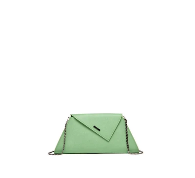 Susu Leather Clutch Bag Summer Green Evening Purse Unique Women's Handbag