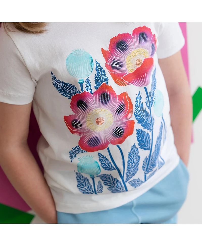 Mightly Kids Fair Trade Organic Cotton Graphic Short Sleeve T-Shirt