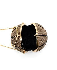 Like Dreams Dribble Small Rhinestone Basketball Clutch Bag