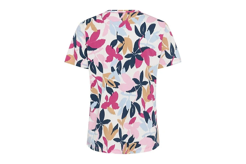 Olsen Women's Leaf Print T-Shirt