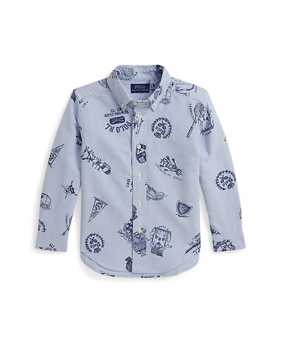 Polo Ralph Lauren Toddler and Little Boys Oxford Graphic Shirt