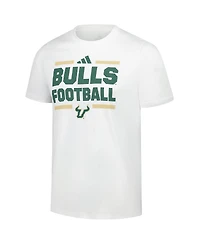 Adidas Men's White South Florida Bulls Football T-Shirt