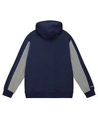 Mitchell & Ness Men's Navy Dallas Cowboys Color Blocked Fleece 2.0 Pullover Hoodie
