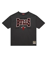Mitchell & Ness Women's Charcoal Chicago Bulls Hardwood Classics Oversized Boyfriend T-Shirt