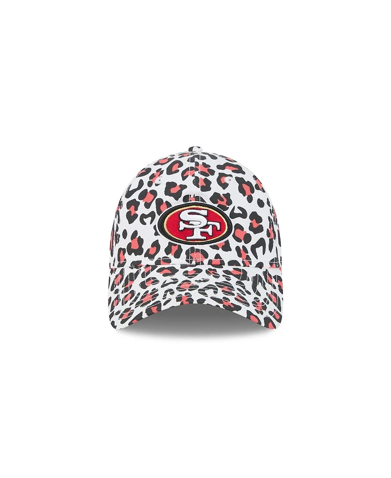 New Era Women's White San Francisco 49ers Active Leopard 9TWENTY Adjustable Hat
