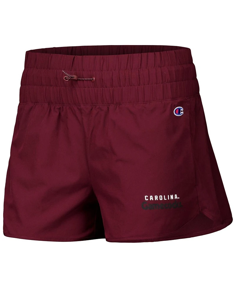 Champion Women's Garnet South Carolina Gamecocks Tailgate Her Woven Shorts