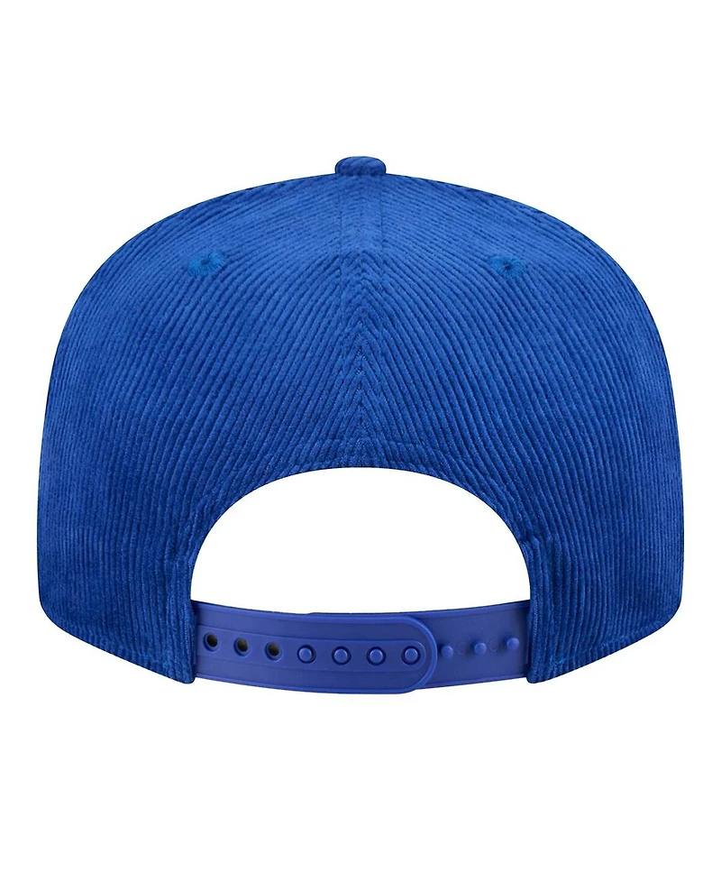 New Era Men's Royal Golden State Warriors Throwback Display Corduroy 9FIFTY Snapback Hat