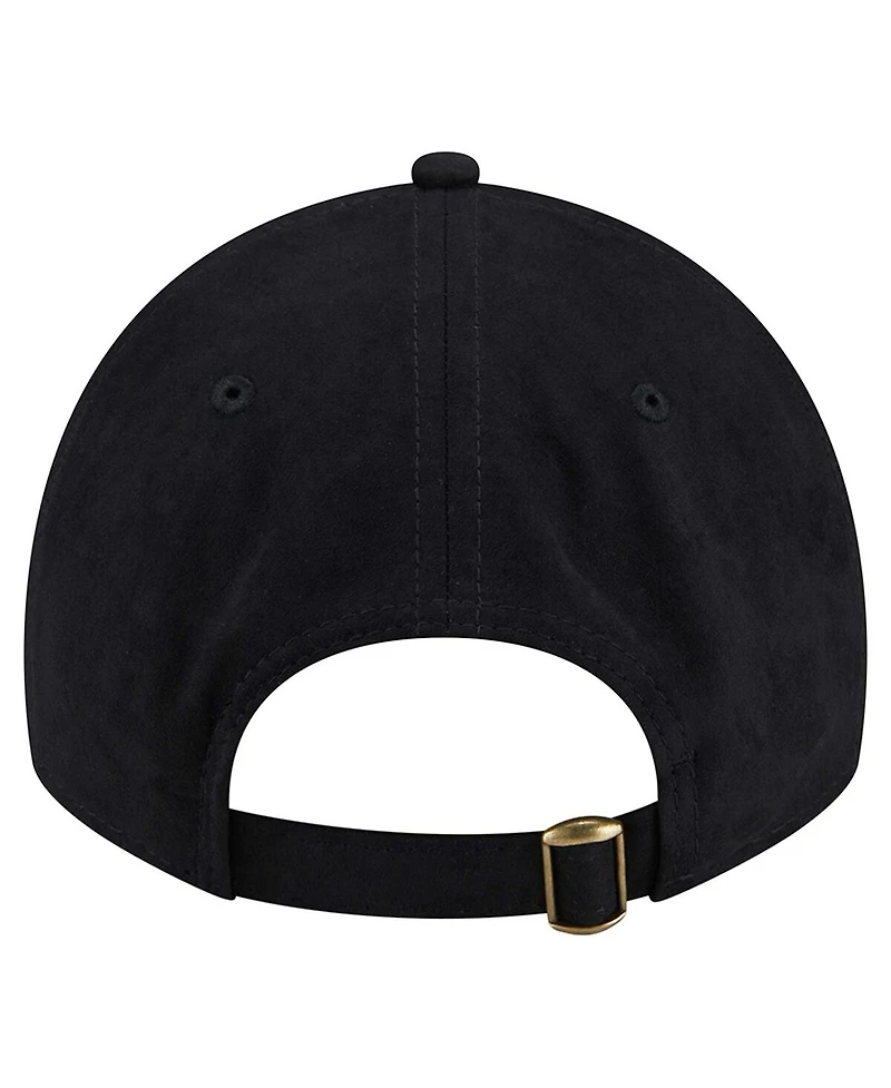 New Era Women's Black Chicago Bulls Sport Night Suede Patch 9TWENTY Adjustable Hat