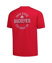 Fanatics Men's Scarlet Ohio State Buckeyes Big Tall Fast Break 2 Hit T-Shirt