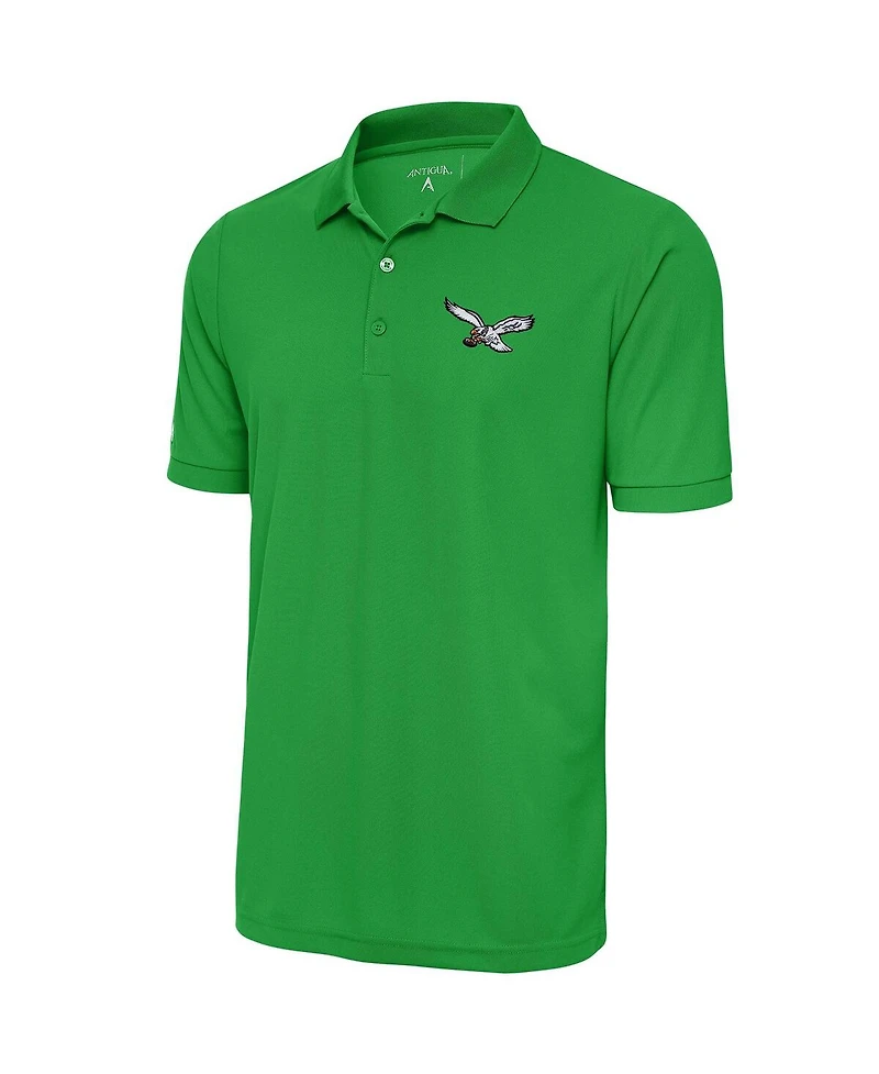 Antigua Men's Kelly Green Philadelphia Eagles Throwback Logo Tribute Polo Shirt