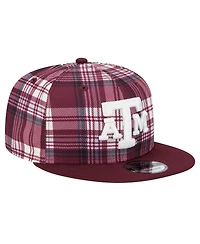 New Era Men's Maroon Texas A&M Aggies Plaid 9FIFTY Snapback Hat