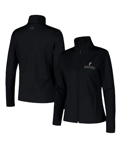 Under Armour Women's Black Cincinnati Bearcats Sweat-Wicking Soft Motion Full-Zip Jacket