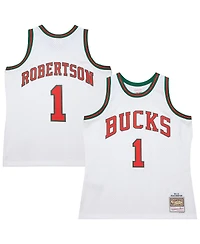 Mitchell & Ness Men's Oscar Robertson White Milwaukee Bucks 1971-72 Swingman Jersey
