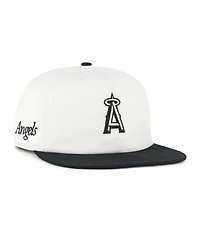 '47 Brand Men's White/Black Los Angeles Angels Foundation Captain Snapback Hat
