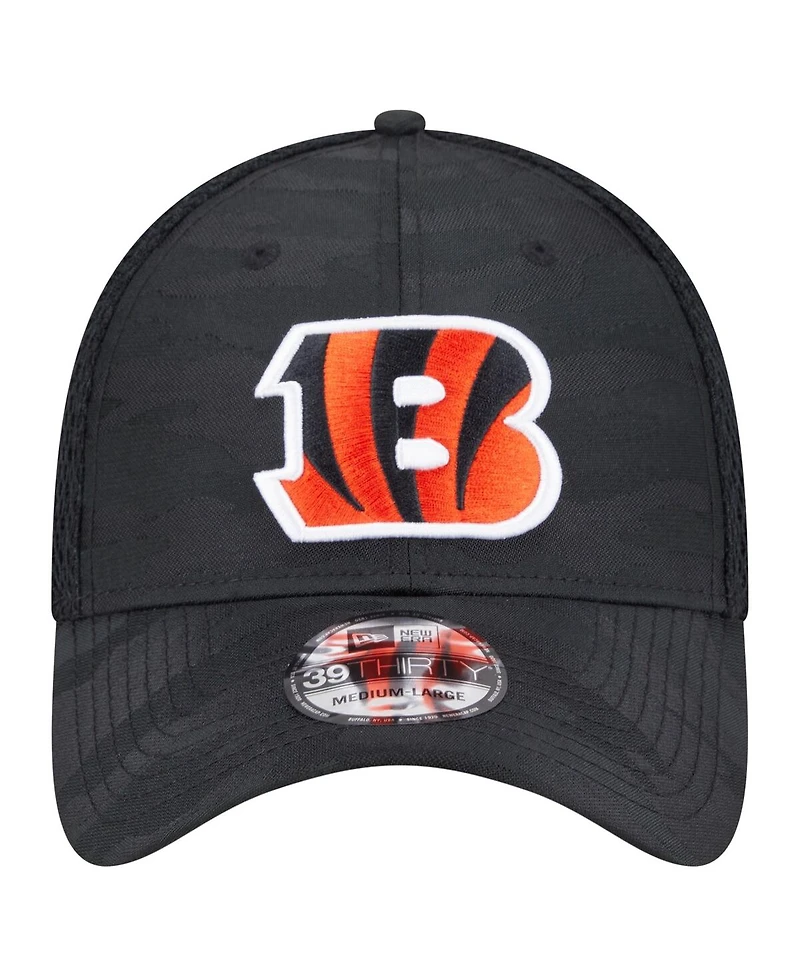 New Era Men's Black Cincinnati Bengals Active Camo 39THIRTY Flex Hat
