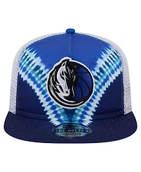 New Era Men's Navy/Blue Dallas Mavericks Throwback Dye Golfer Snapback Hat
