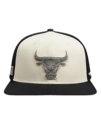 Pro Standard Men's Cream Chicago Bulls French Terry Snapback Hat
