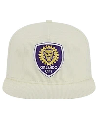 New Era Men's Cream Orlando City Sc 2025 Kickoff Snapback Golfer Hat