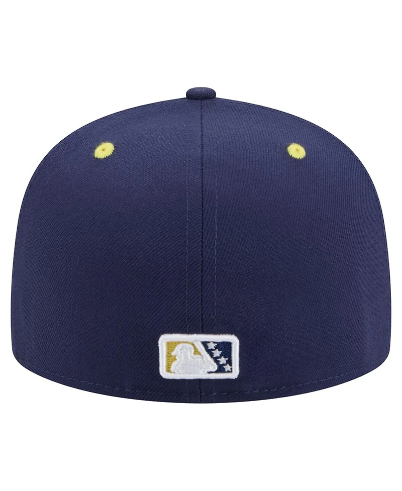 New Era Men's Navy/Yellow Lynchburg Hillcats Copa de la Diversion 59FIFTY Fitted Hat