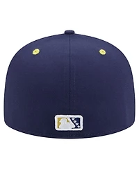 New Era Men's Navy/Yellow Lynchburg Hillcats Copa de la Diversion 59FIFTY Fitted Hat