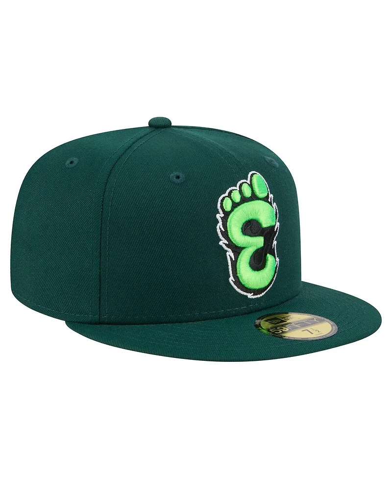 New Era Men's Green Eugene Emeralds Authentic Collection 59FIFTY Fitted Hat