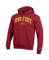 Champion Men's Cardinal Iowa State Cyclones Arched Logo Fleece Pullover Hoodie