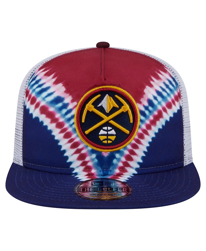 New Era Men's Navy/Red Denver Nuggets Throwback Dye Golfer Snapback Hat