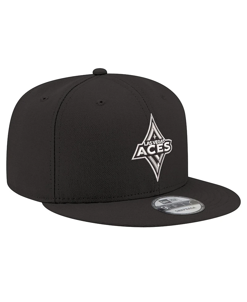 New Era Men's and Women's Black Las Vegas Aces Logo 9FIFTY Snapback Hat