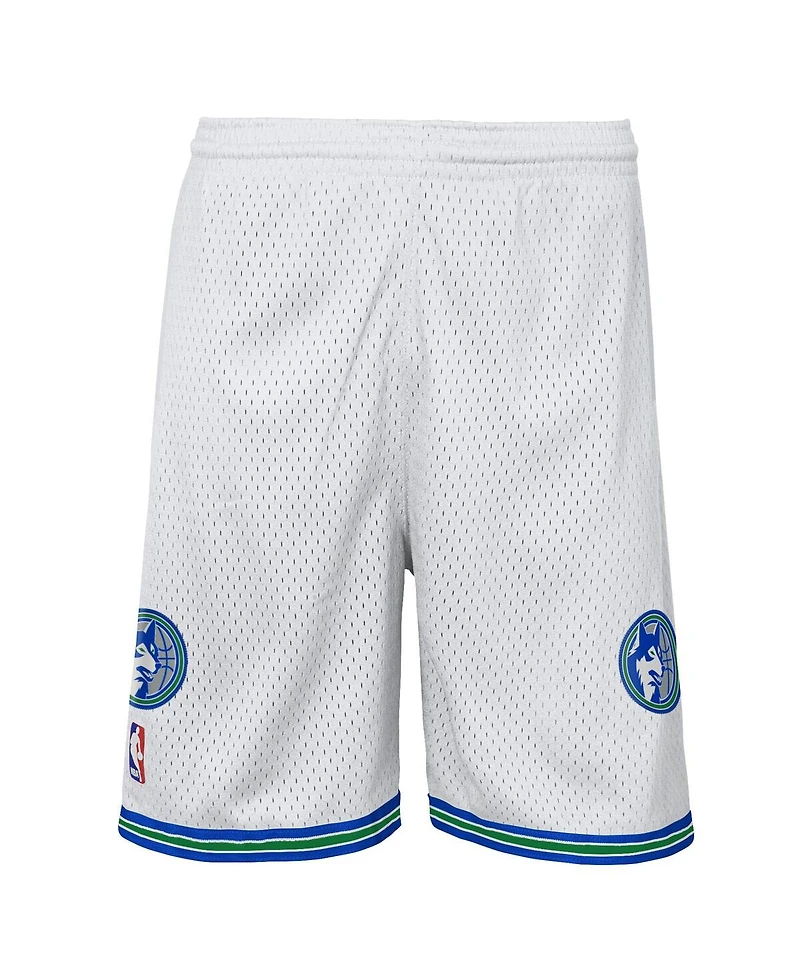 Mitchell & Ness Big Boys and Girls White Minnesota Timberwolves Swingman Shorts