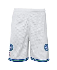Mitchell & Ness Big Boys and Girls White Minnesota Timberwolves Swingman Shorts