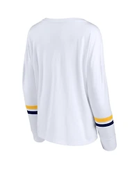 Fanatics Women's White Cal Bears Retro Power Striped Long Sleeve T-Shirt