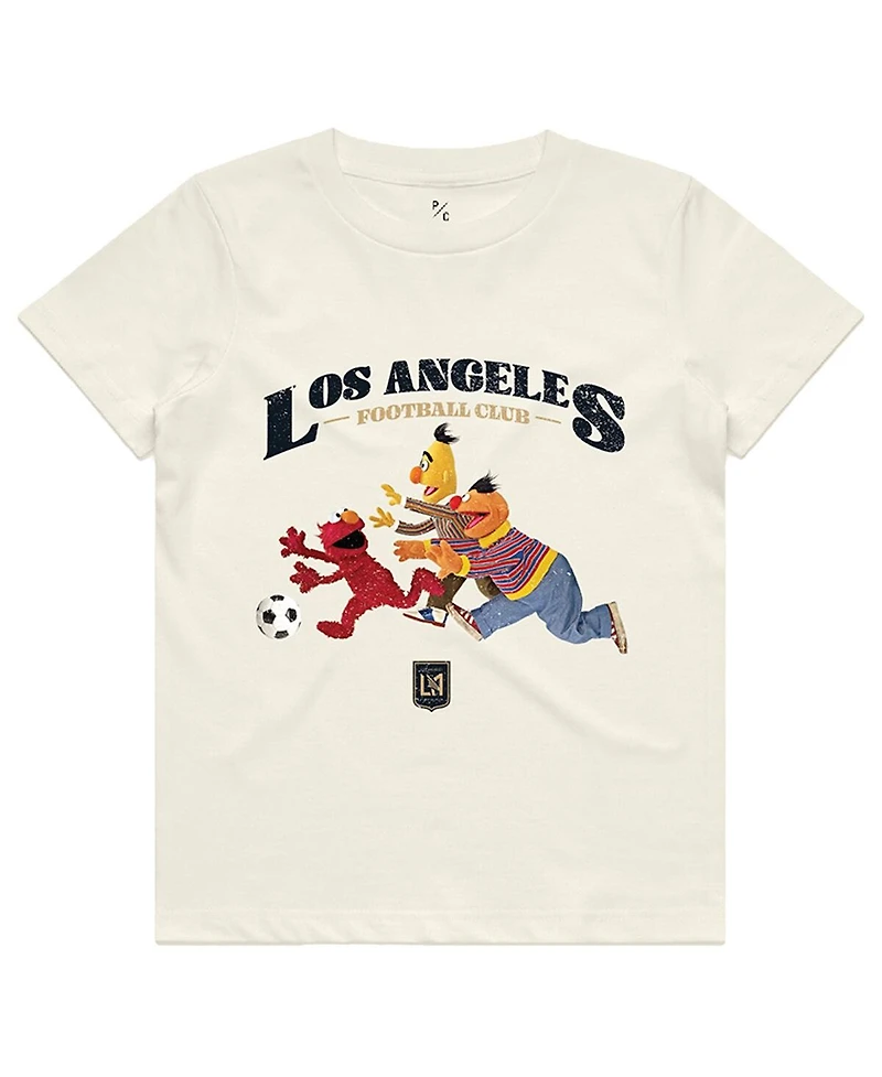 Peace Collective Big Boys and Girls x Sesame Street Cream Lafc Photorealistic T-Shirt