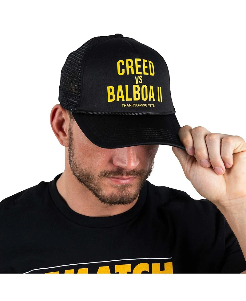 Contenders Clothing Men's and Women's Black Rocky Rematch Of The Century Trucker Adjustable Hat