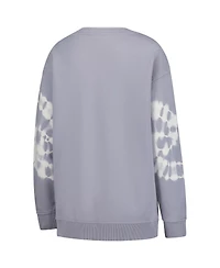 The Wild Collective Women's Gray Indiana Fever Double Collar Fleece Pullover Sweatshirt