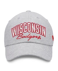 Top of the World Women's Heather Gray Wisconsin Badgers Rhinestone Christy Adjustable Hat