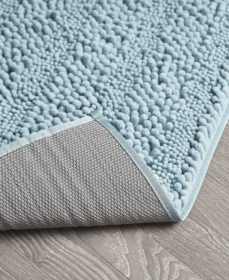 Laura Ashley Astor Chenille Bath Mat, 24" x 60"