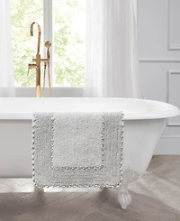 Laura Ashley Cotton Ruffled Bath Rug, 27" x 45"