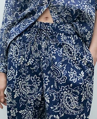 Mango Women's Printed Cotton Pants